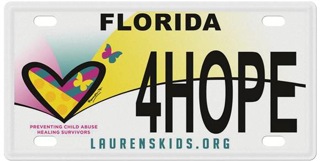 Lauren's Kids "Love and Hope" specialty plate